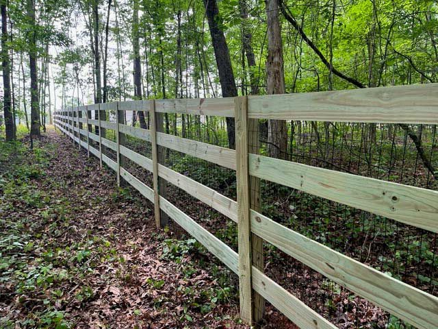 Gallery image 1 — wood fence replacement Oglethorpe County, GA