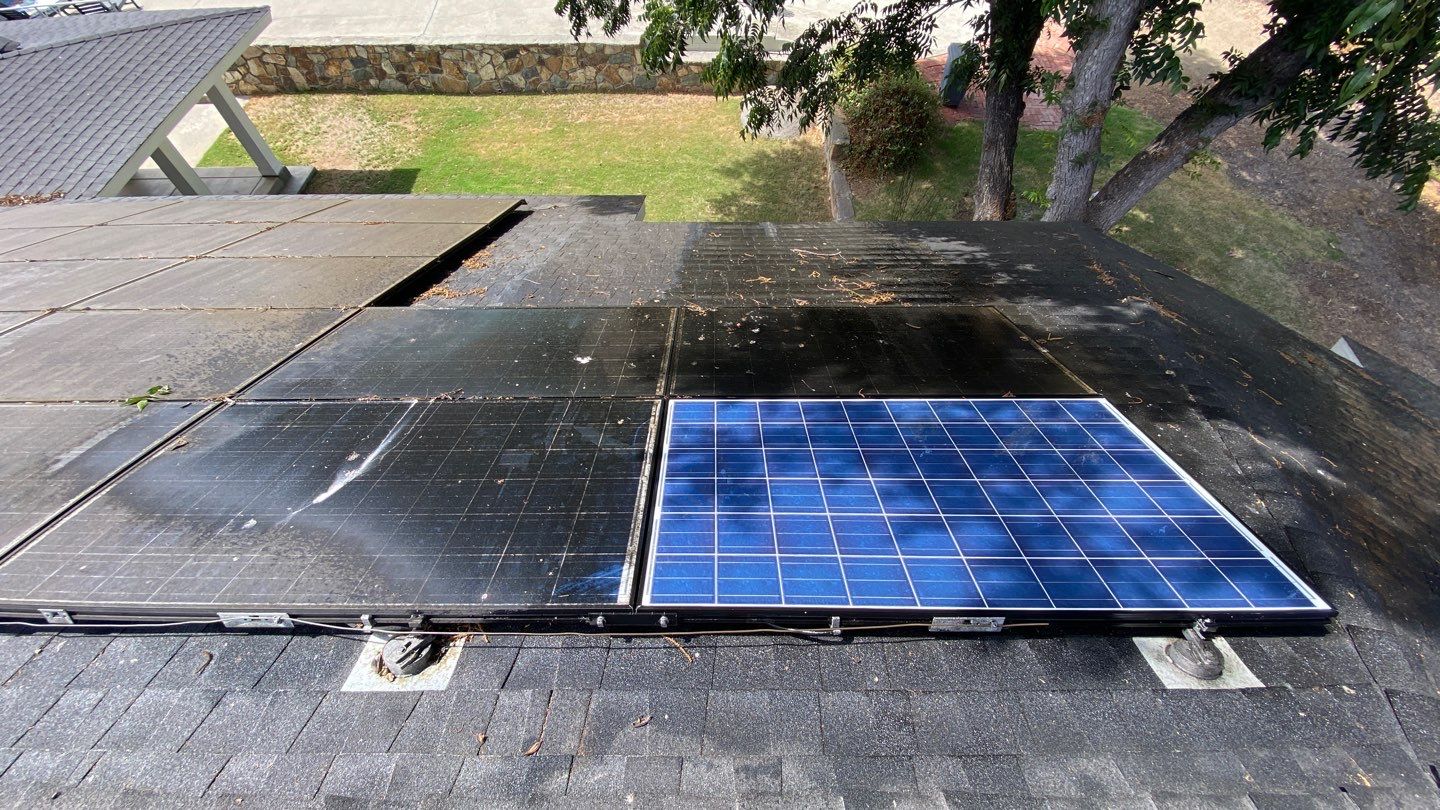 Gallery image 1 — dirty solar panel cleaning service Beverly Hills