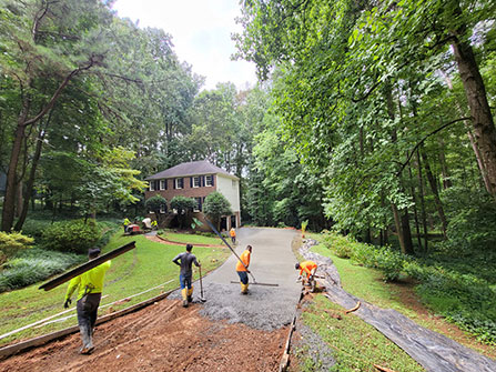 residential concrete driveway Alpharetta