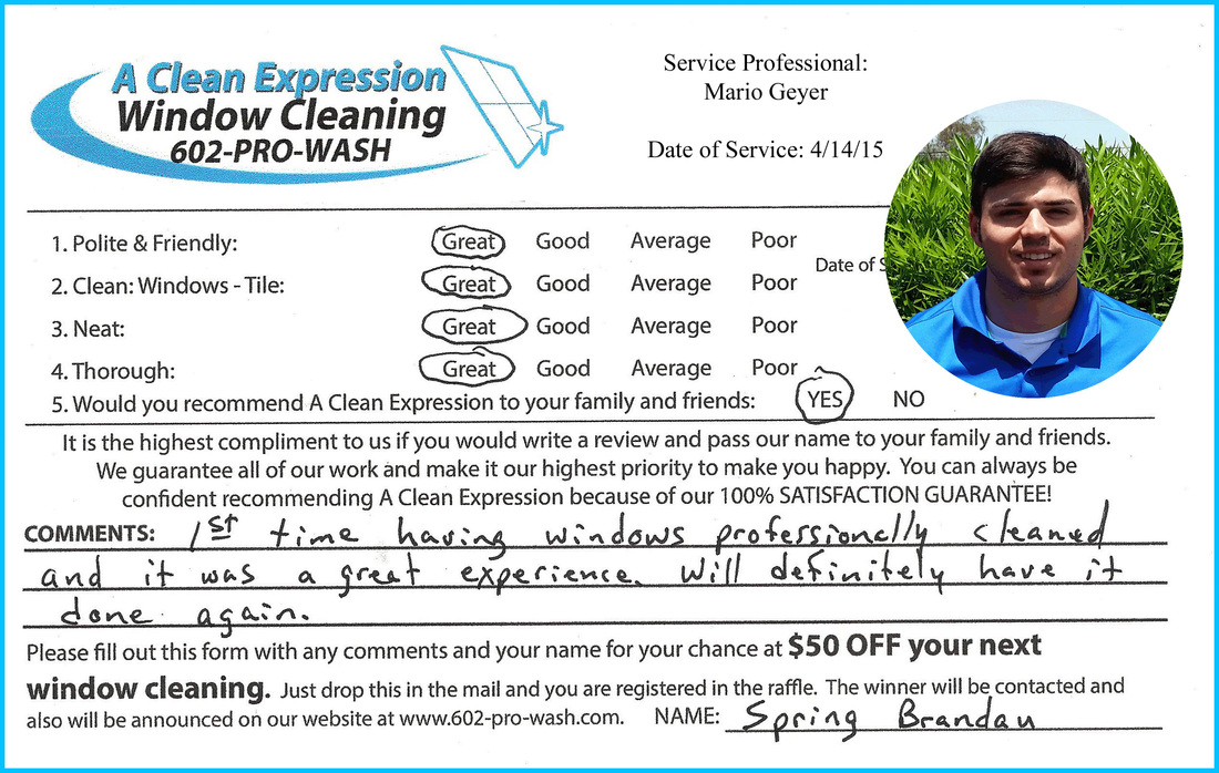 window track cleaning Scottsdale