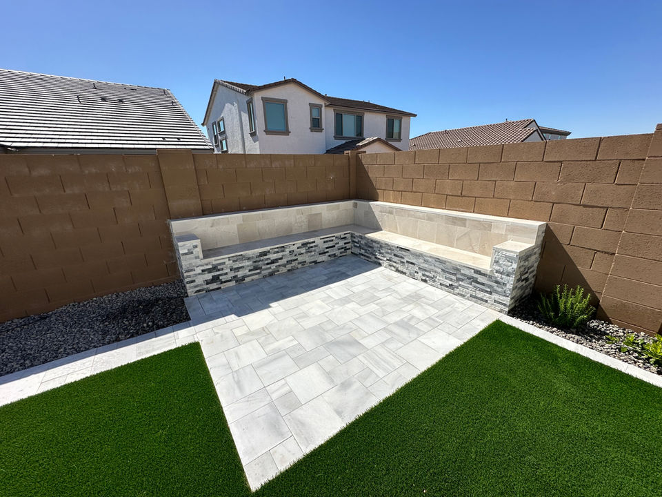 Gallery image 1 — walkway installation Arizona turf