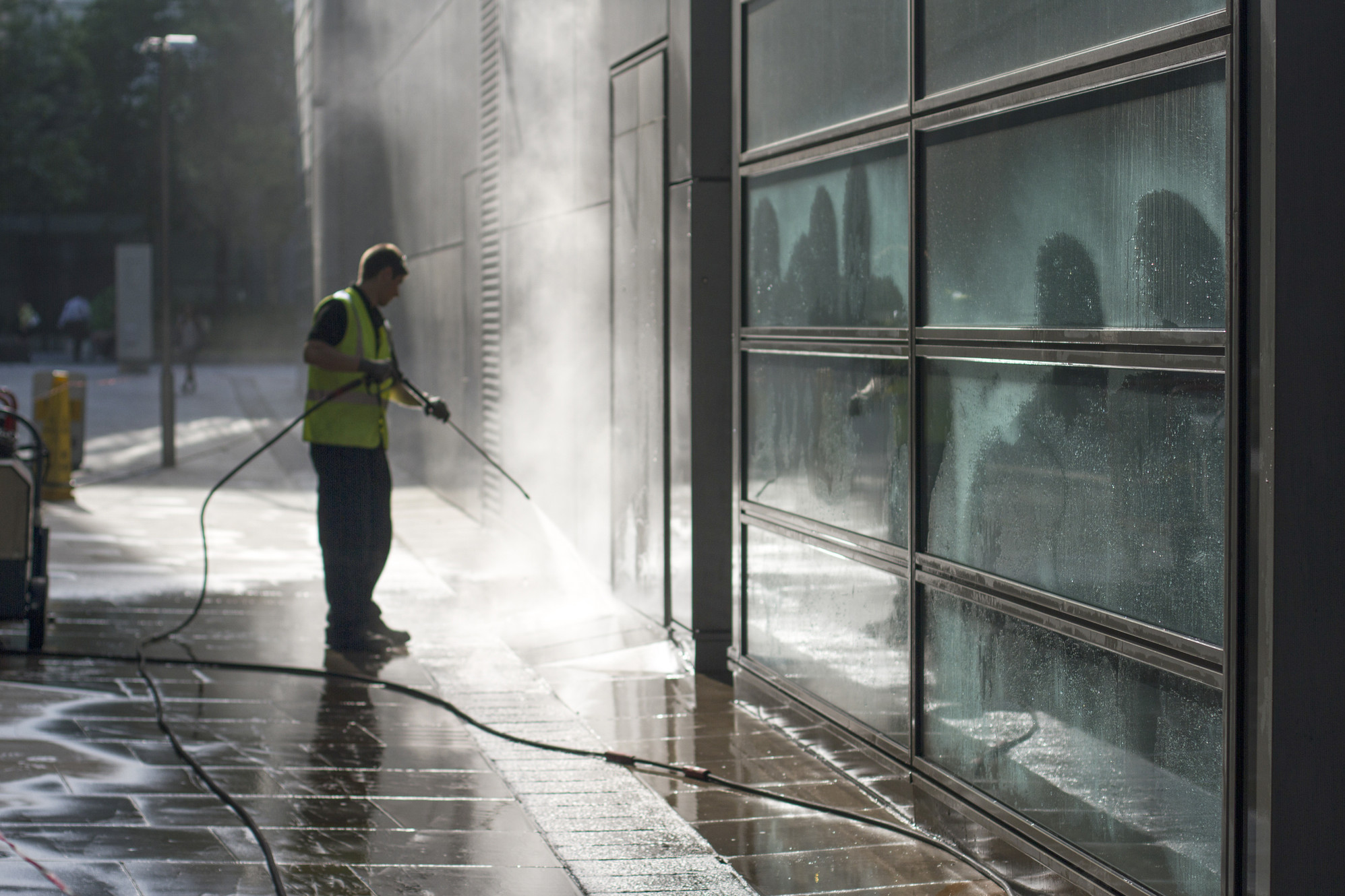 parking garage cleaning Ascend Pressure Washing
