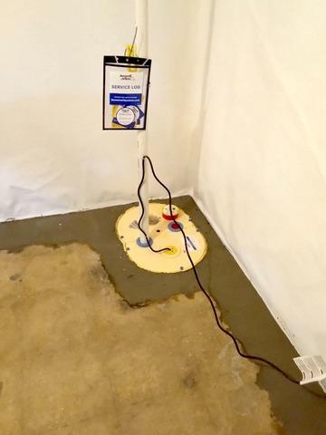 Gallery image 1 — interior drainage system installation in Winterville