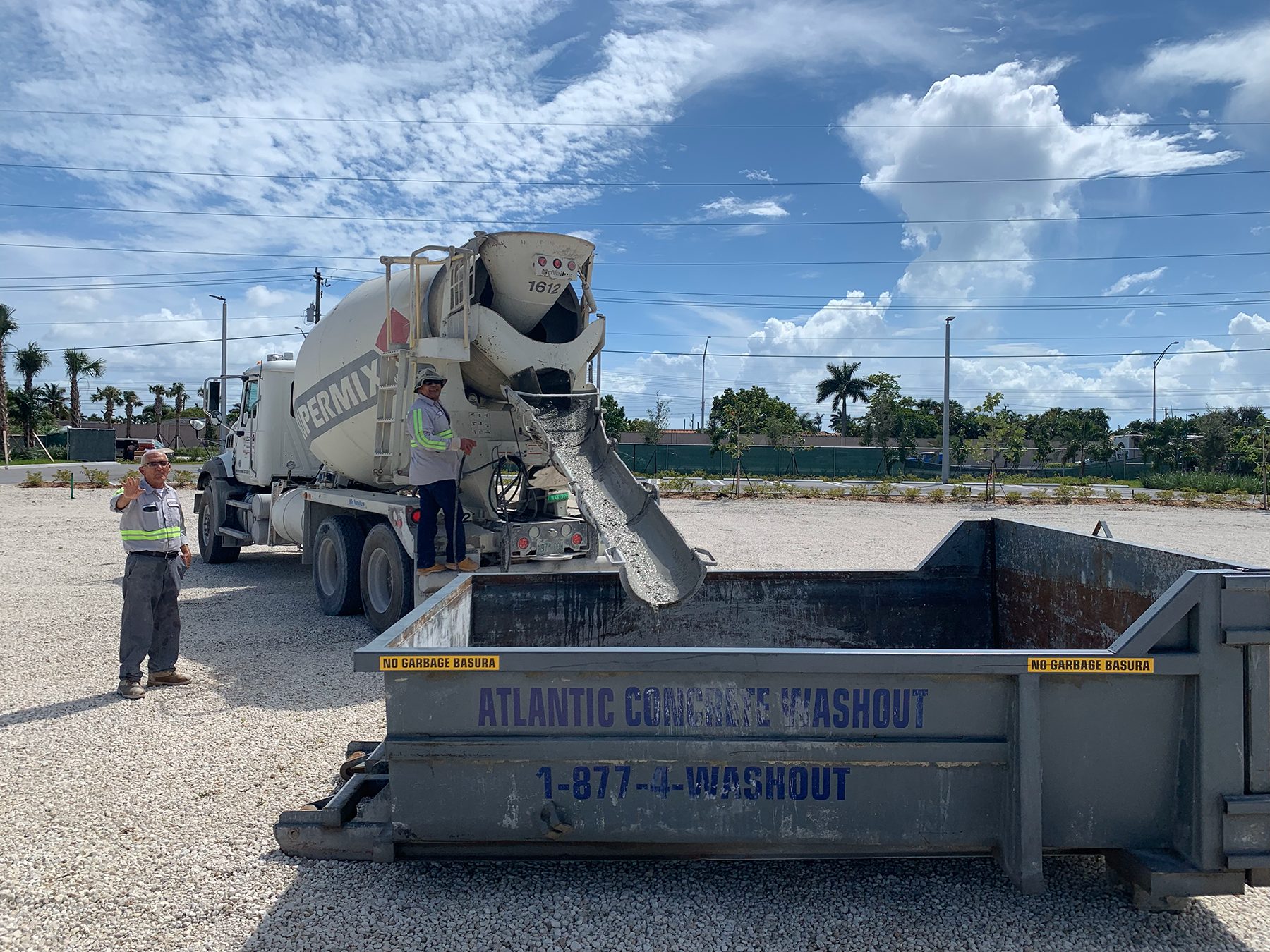About portable concrete washout bins Florida