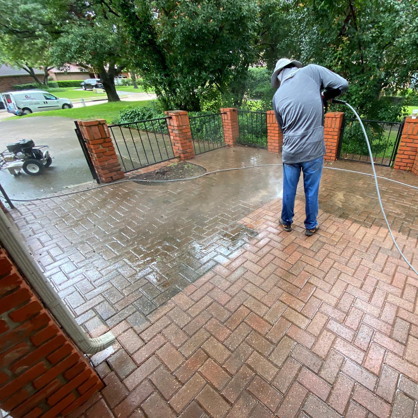 Gallery image 3 — pressure washing driveway in Plano
