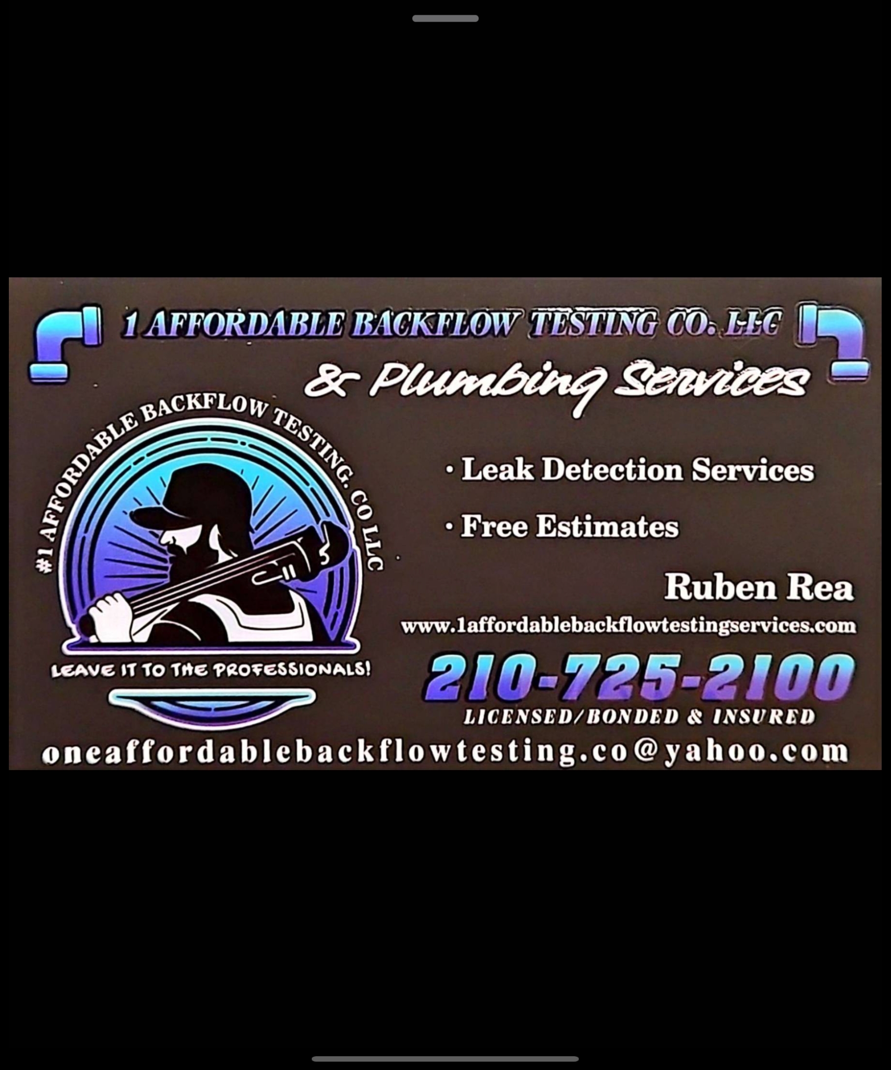 1 Affordable Backflow Testing & Plumbing Services photo