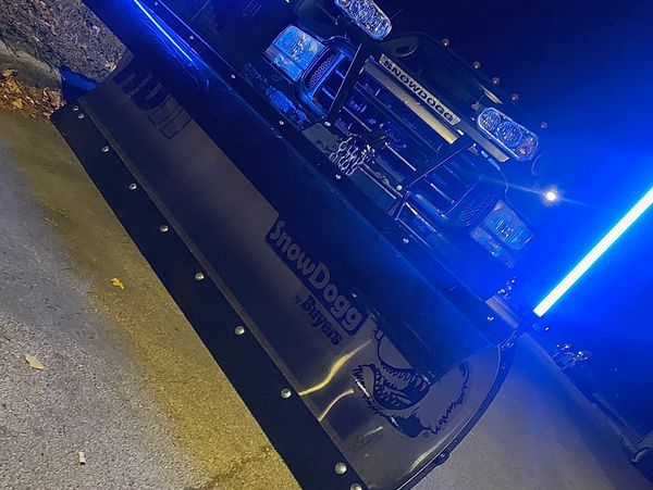 commercial snow plowing near me photo