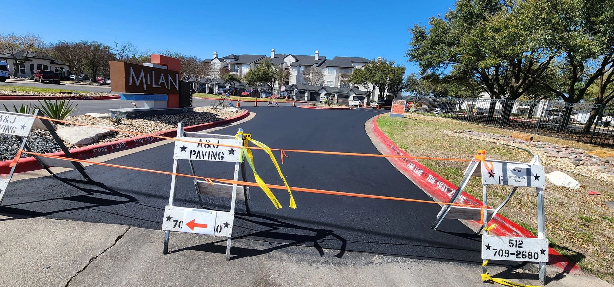 speed bump installation in Austin, Tx photo