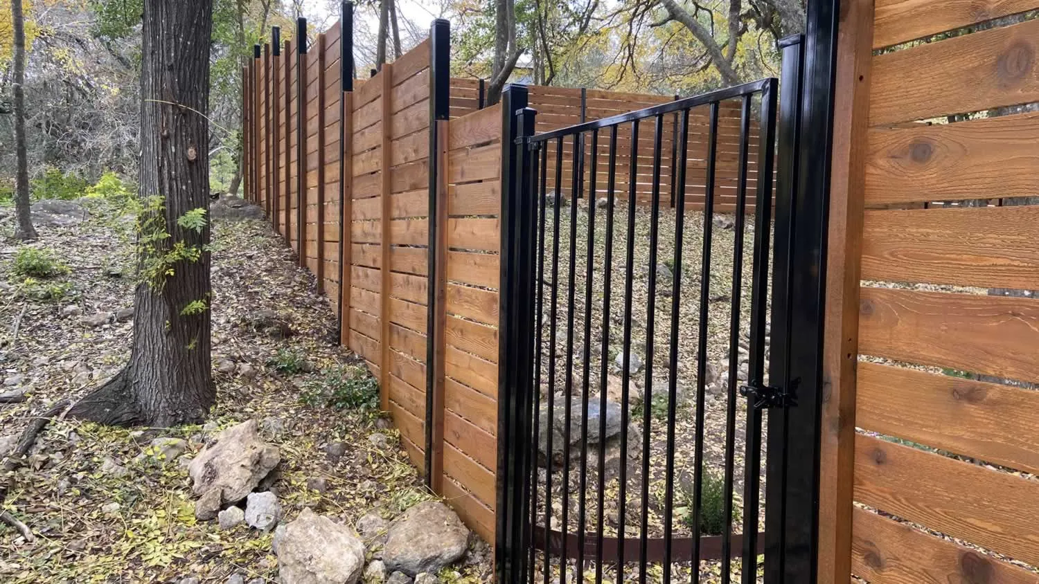 fence staining Austin TX photo