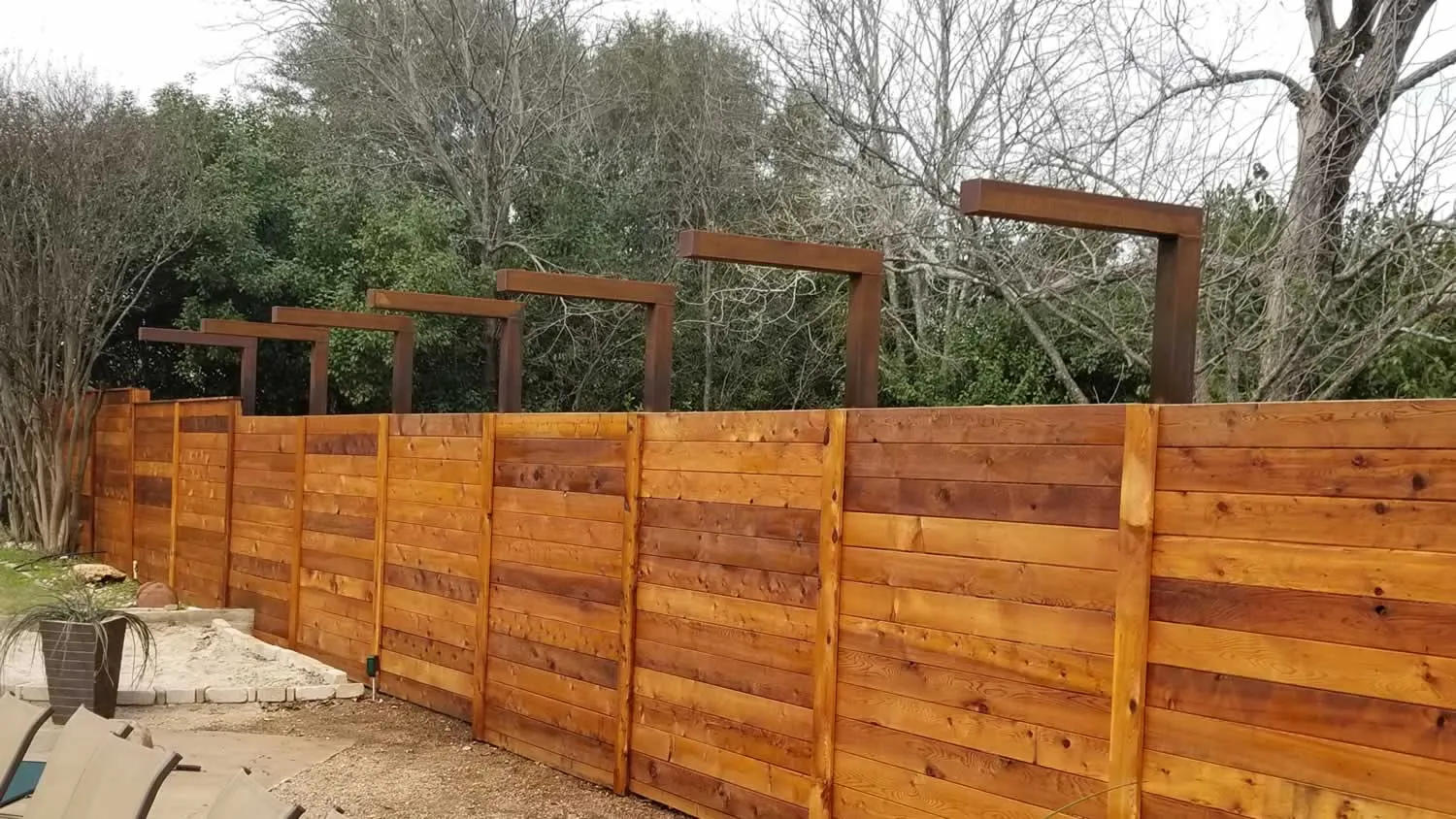 fence staining Austin TX photo