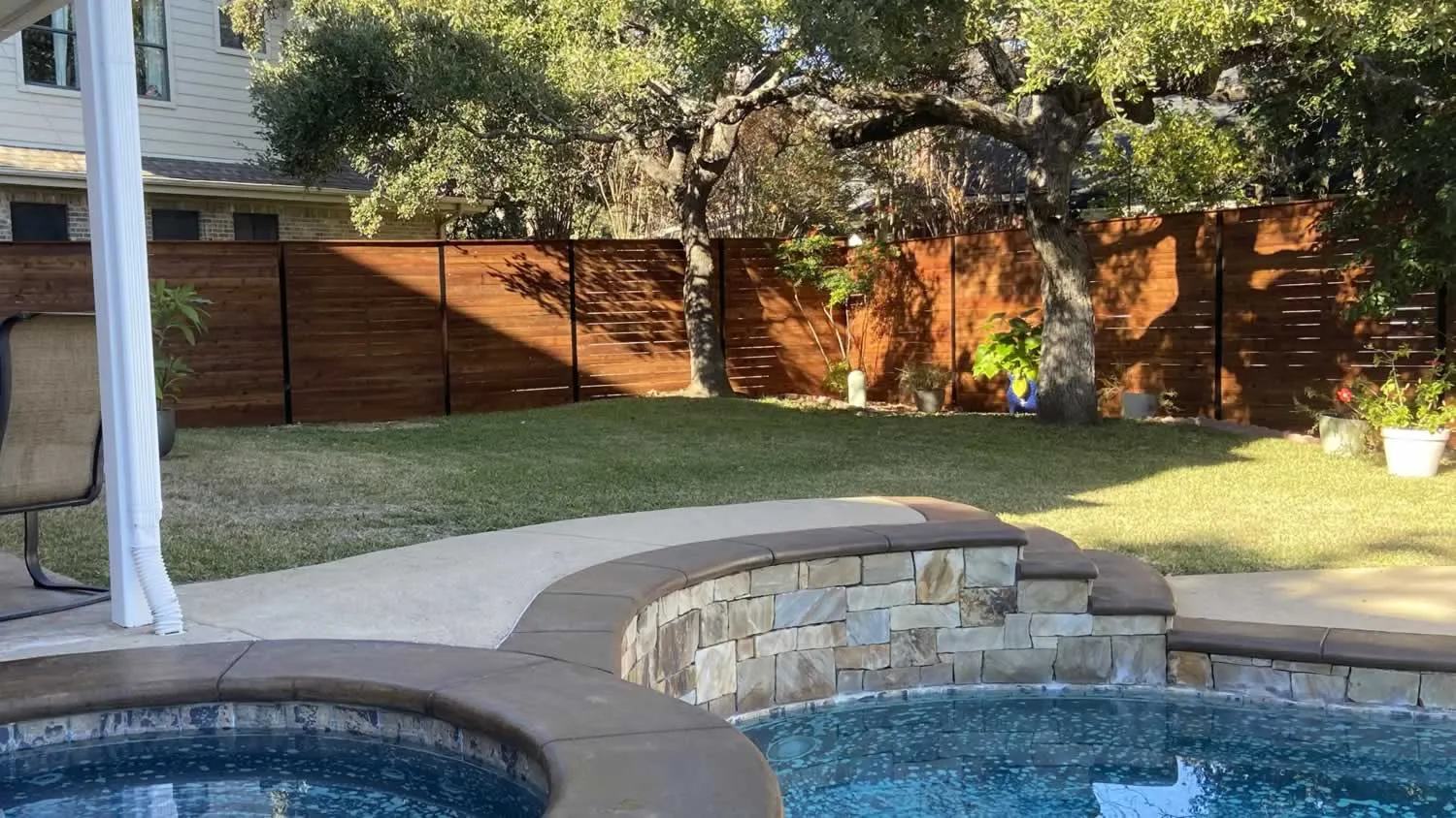 fence staining Austin TX photo