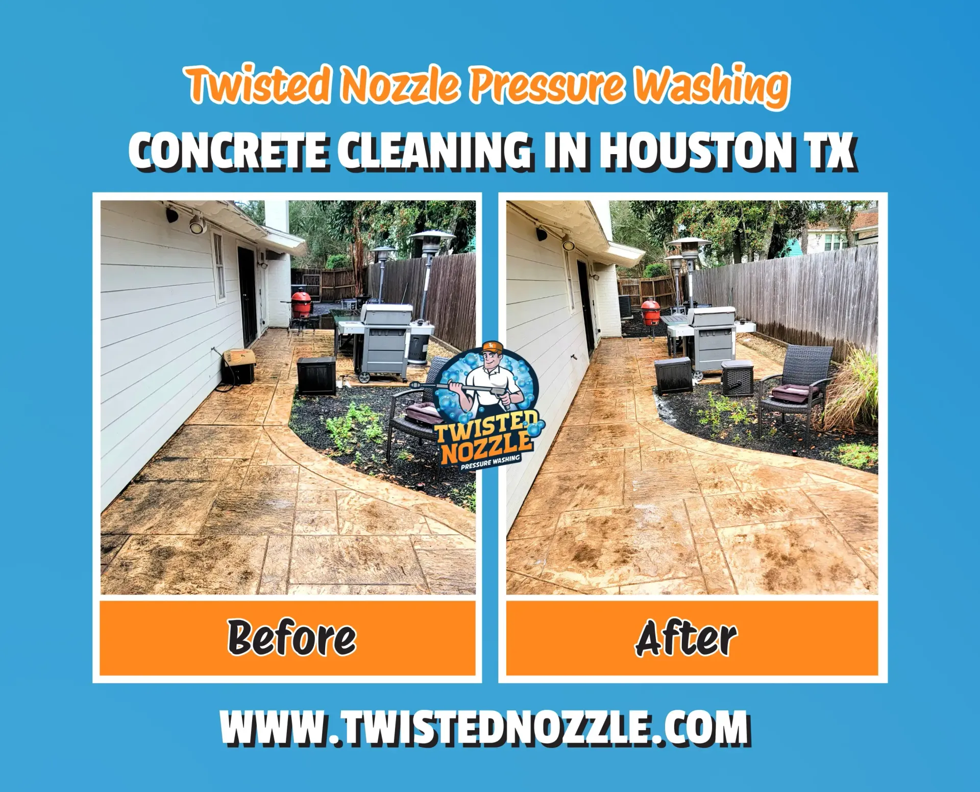 concrete cleaning Montgomery, TX photo