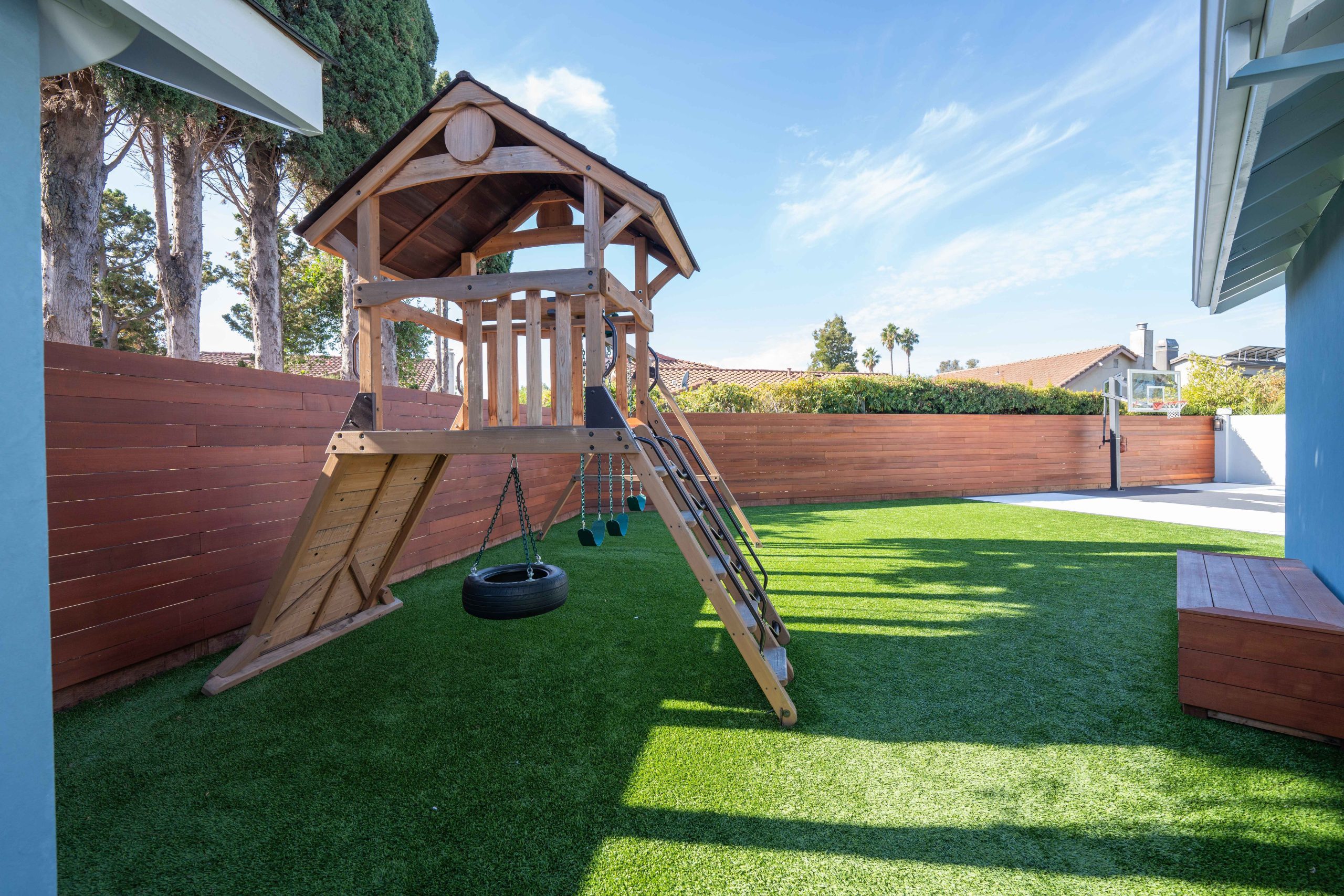 outdoor shower construction in Woodside photo